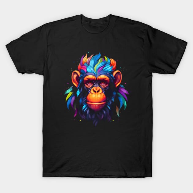 Neon Chimp #6 T-Shirt by Everythingiscute